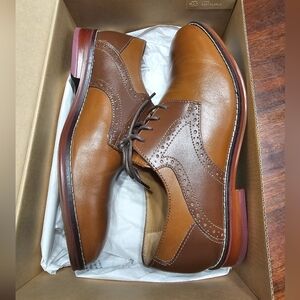 Johnston & Murphy Boy's Brown Leather Oxford Shoes